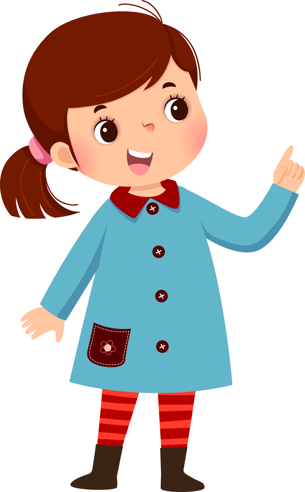 Standing Pointing Girl